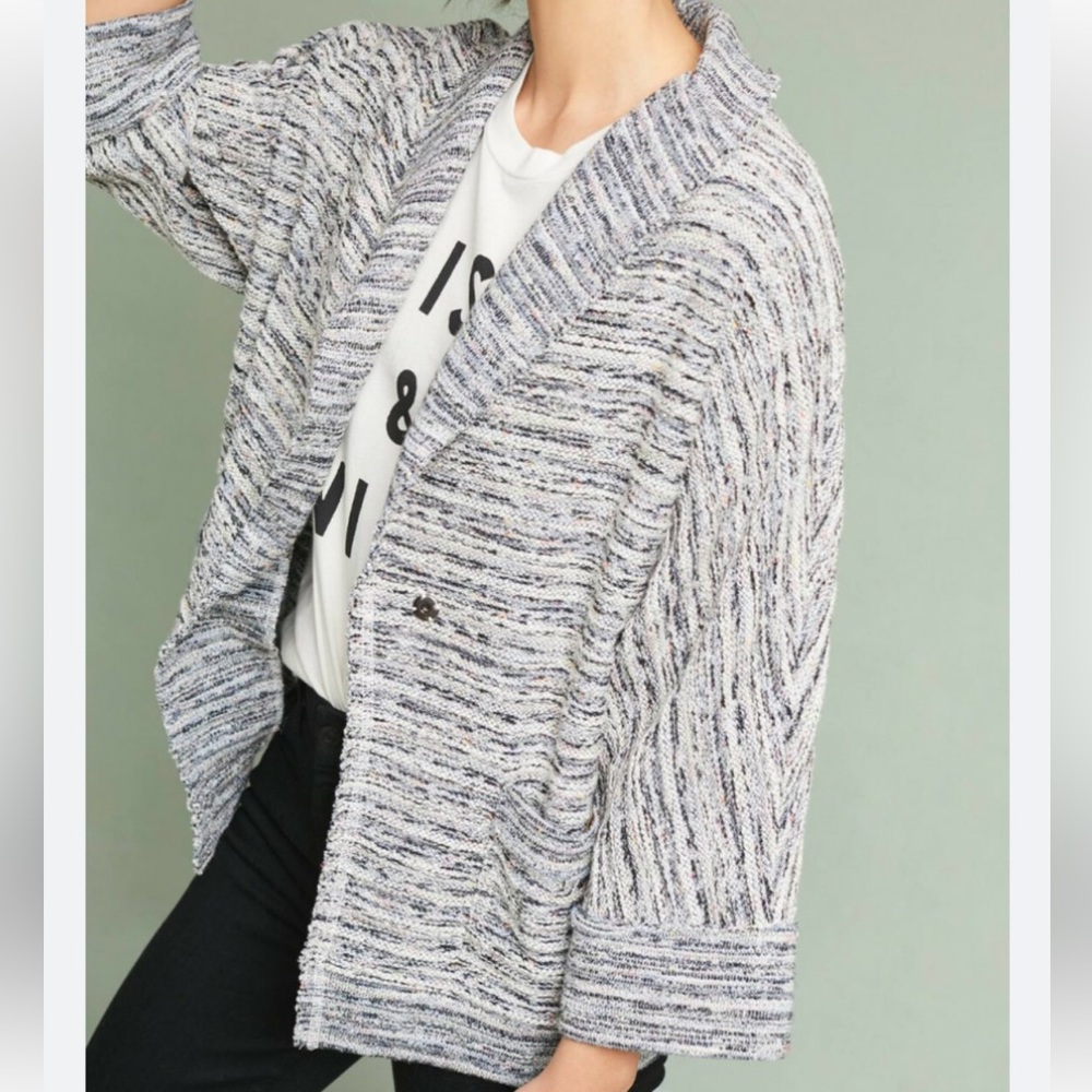 Anthropologie x Splendid Raw Hem Textured Oversized Cardigan - Picture 10 of 11